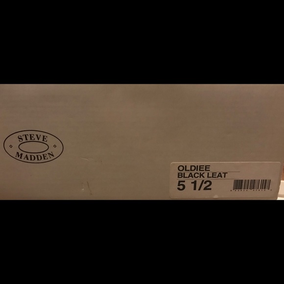 Steve Madden Oldiee Black Leat 5.5 - Picture 7 of 8